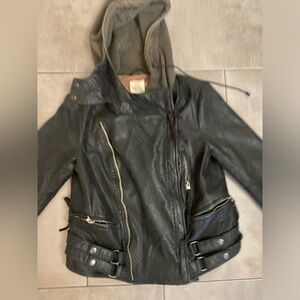 We The Free Vegan Leather Jacket Size S